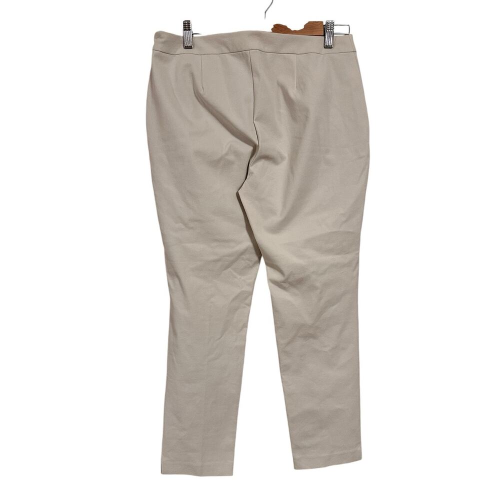 Eileen Fisher Cream Colored Side Zip Straight Tapered Leg Trousers Size Small - Picture 2 of 7